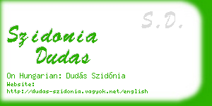 szidonia dudas business card